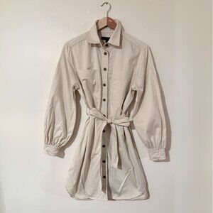 Banana Republic Cream Button-Up Dress
